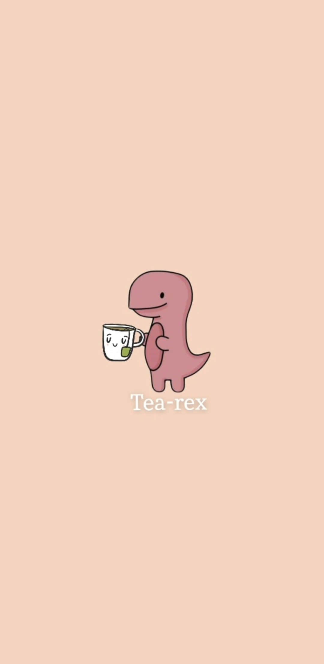 cartoon dinosaur, pink, teacup, Full HD Phone Wallpaper