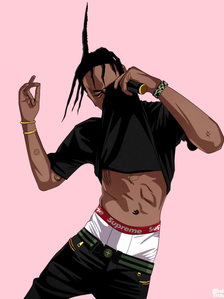 Cartoon Art, dreadlocks, abs, SD Phone Wallpaper