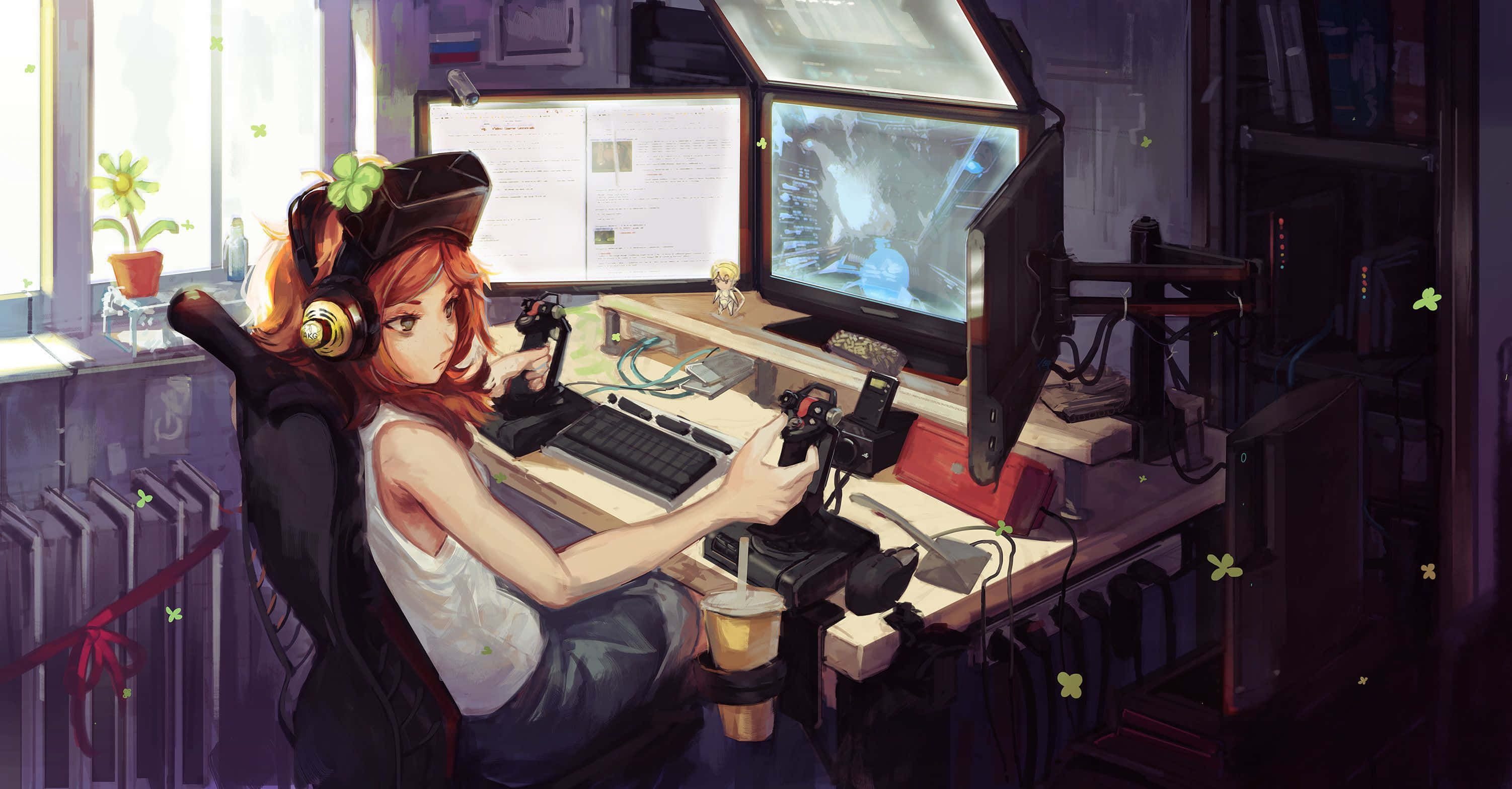 Cartoon Games, 3004 x 1567, red hair, 2K Desktop Wallpaper
