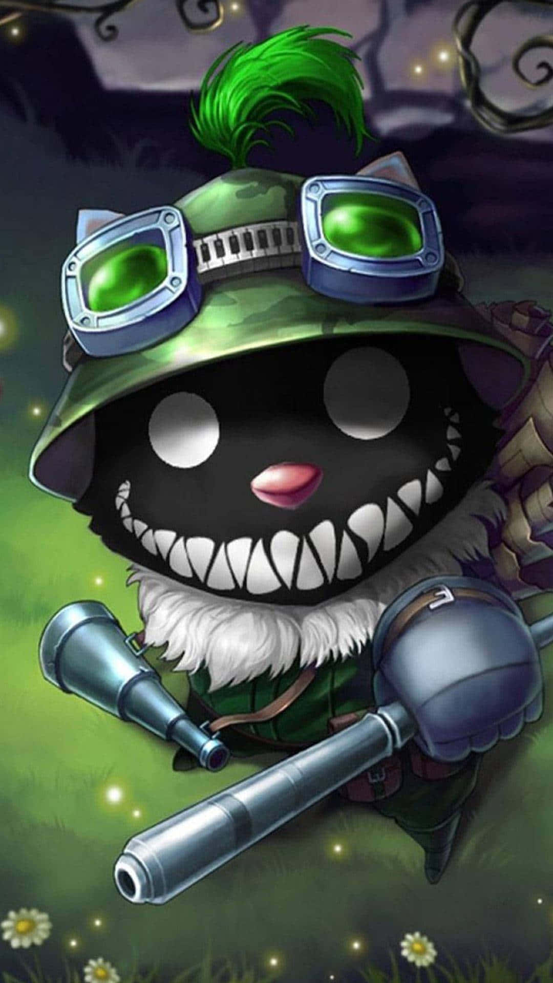 cartoon games, black cat, green mohawk, Full HD Phone Wallpaper