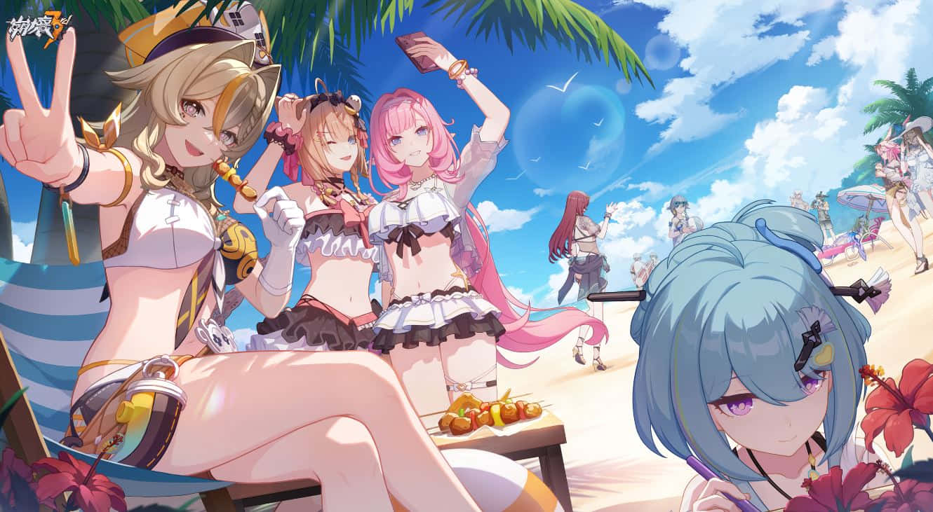 Cartoon Games, 1330 x 731, anime girls, HD Desktop Wallpaper