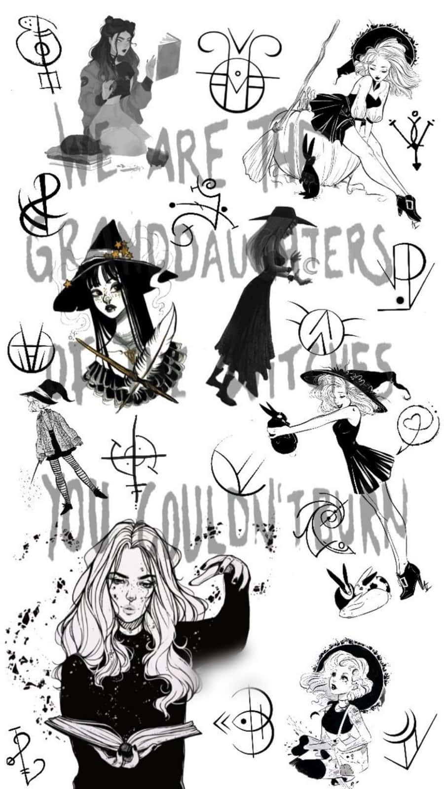 Halloween Tumblr Aesthetic, witches, occult symbols, HD Phone Wallpaper