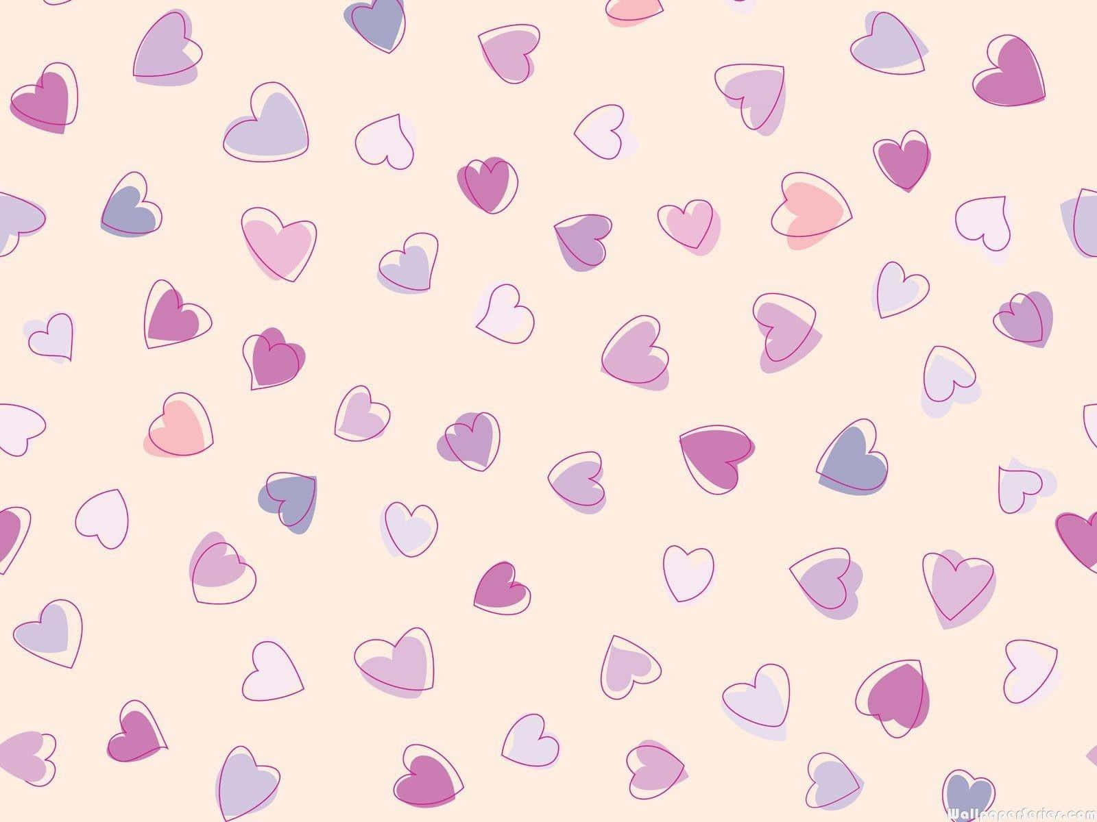 Cartoon Heart, pastel hearts, pink, HD Desktop Wallpaper