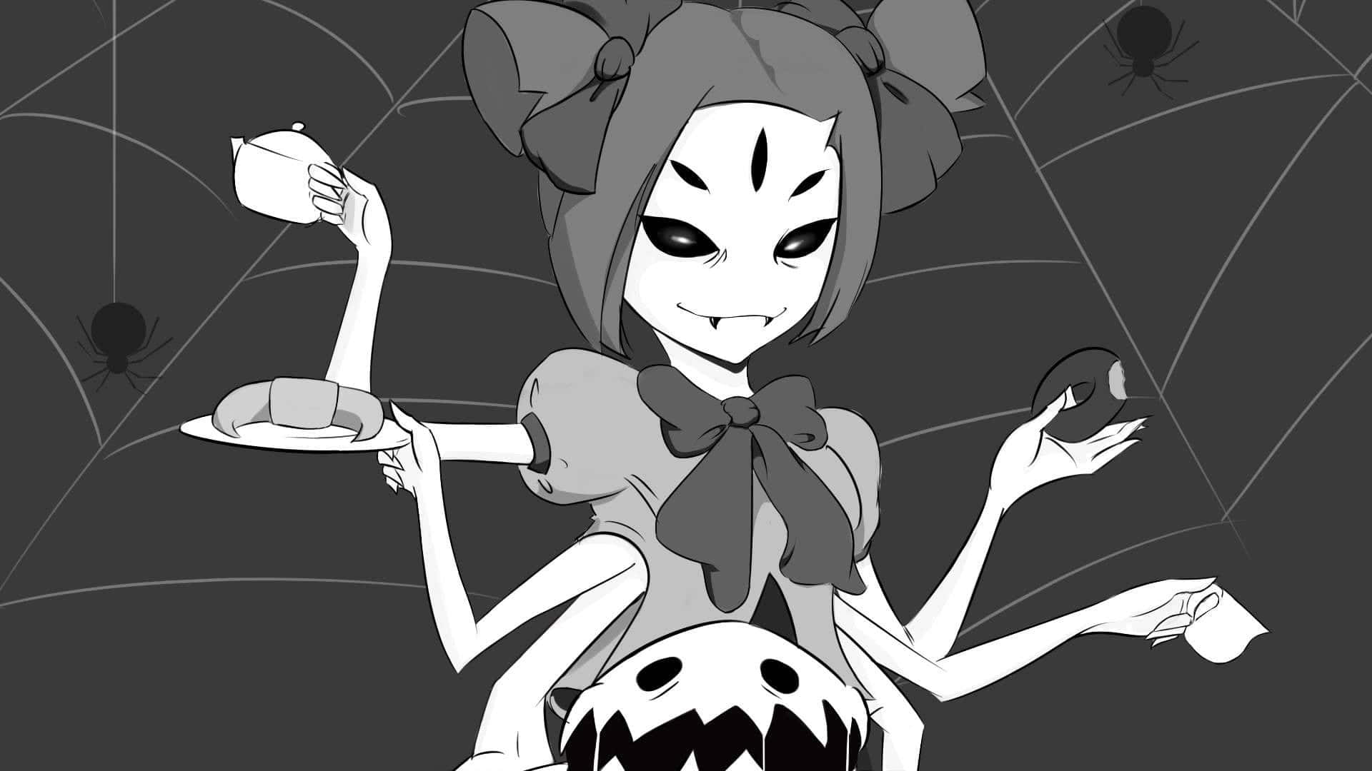 Cartoon Horror, anime spider girl, multiple arms, Full HD Desktop Wallpaper
