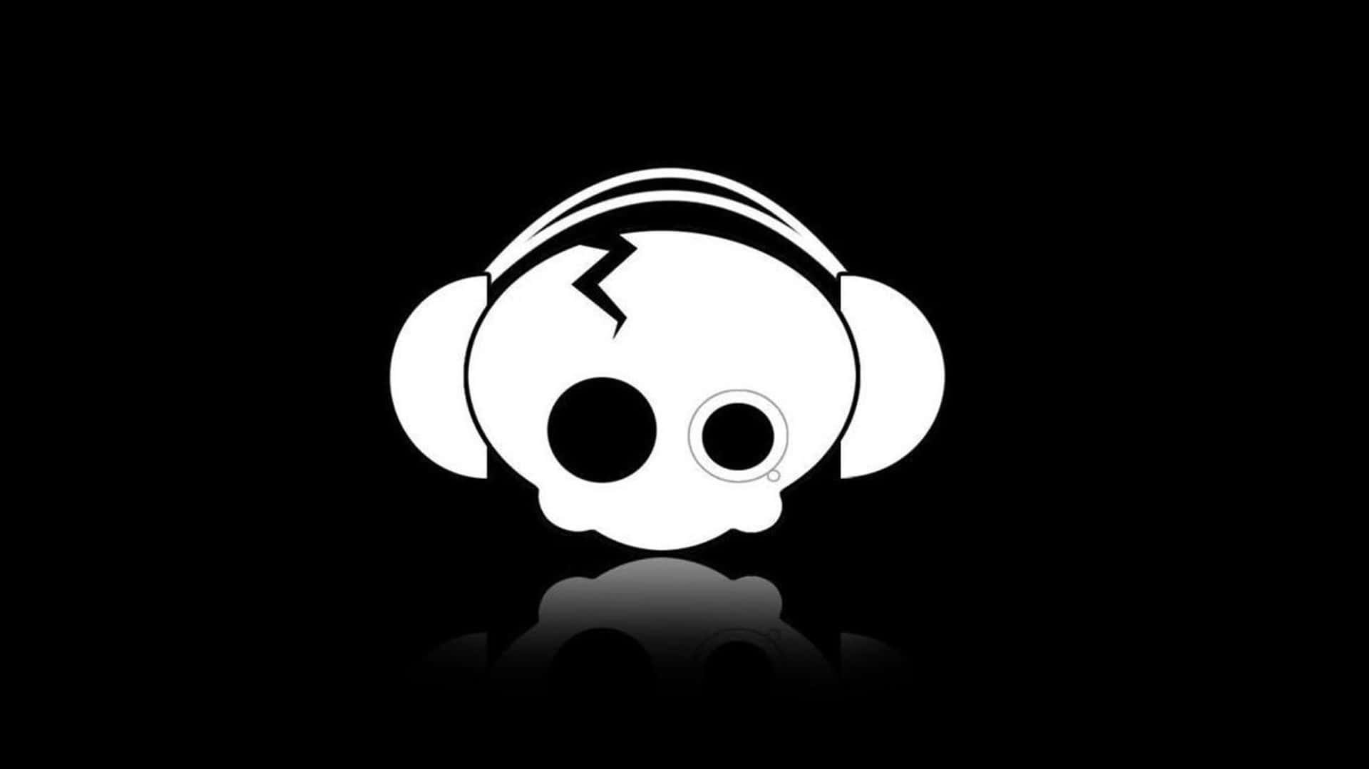 Cartoon Horror, skull, headphones, Full HD Desktop Wallpaper