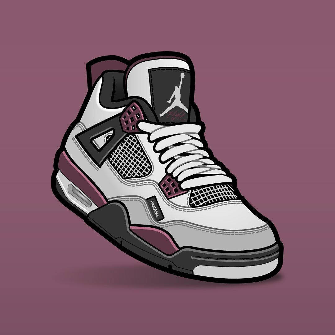Jordan 4, white, black, SD Desktop Wallpaper