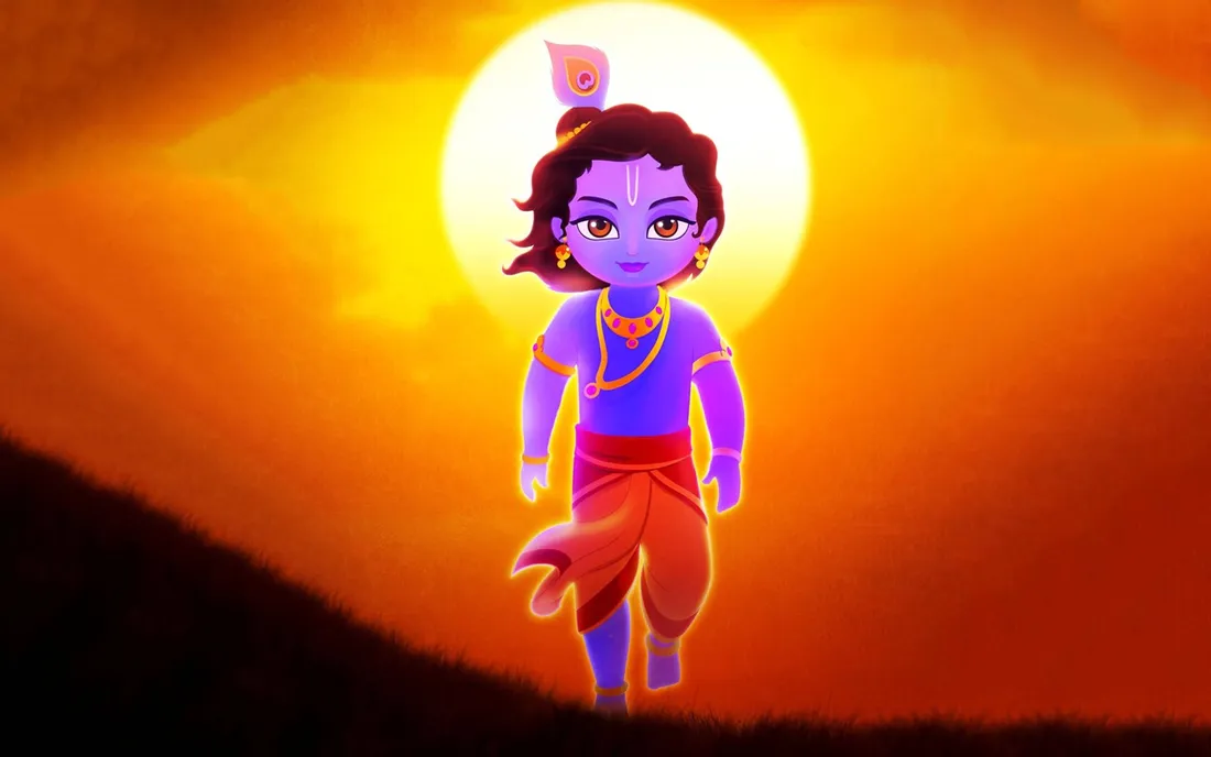 Cartoon Krishna