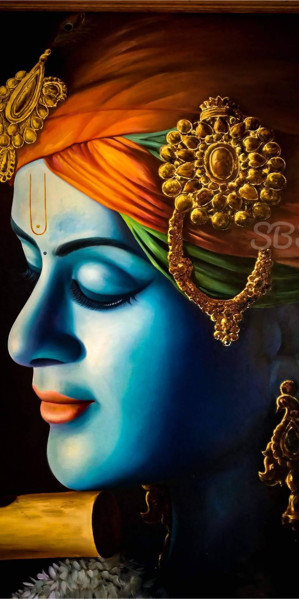 Krishna, iPhone, side profile, Full HD Phone Wallpaper