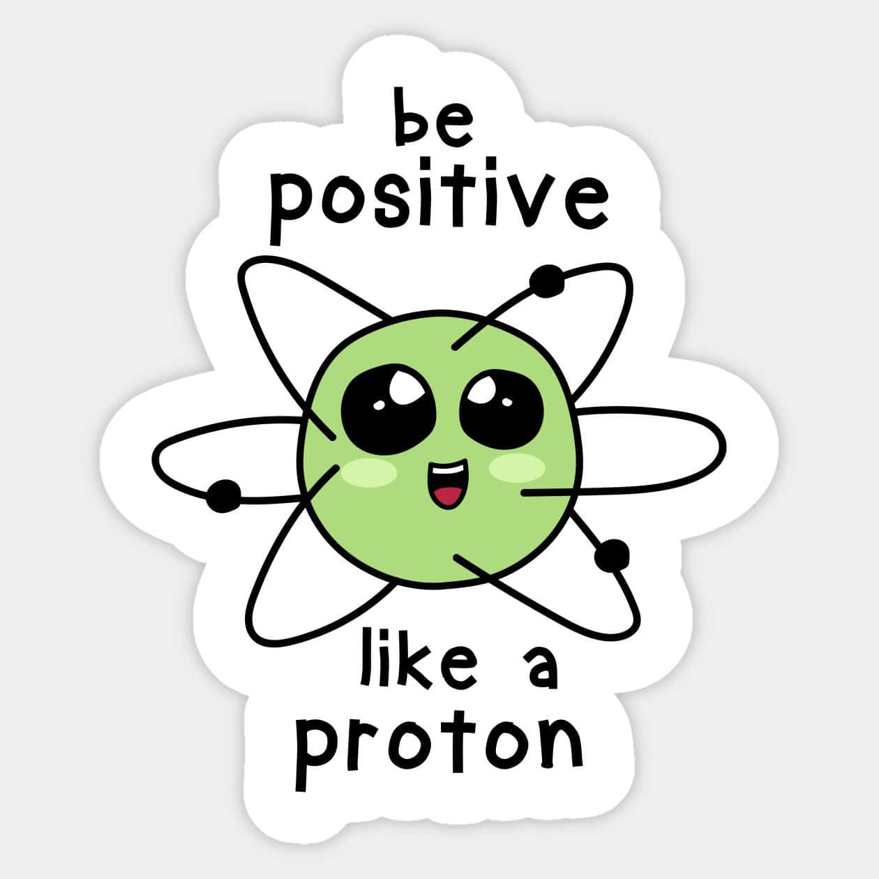 Cartoon Science, 1260 x 1260, green cartoon proton, SD Desktop Wallpaper