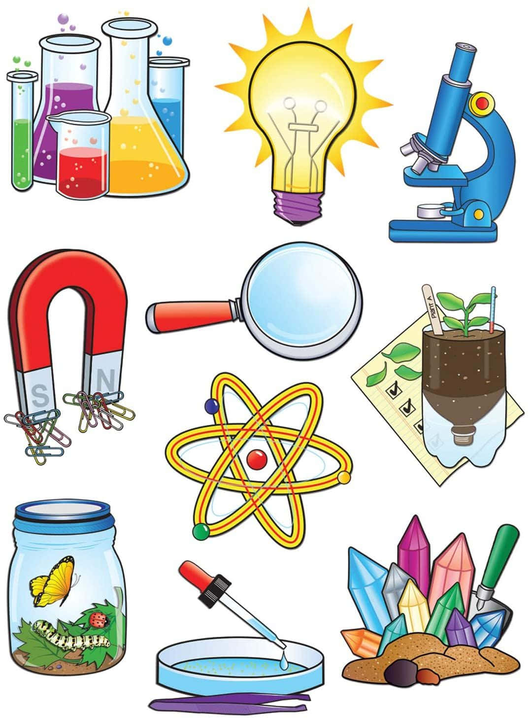 Cartoon Science, test tubes, beakers, HD Phone Wallpaper