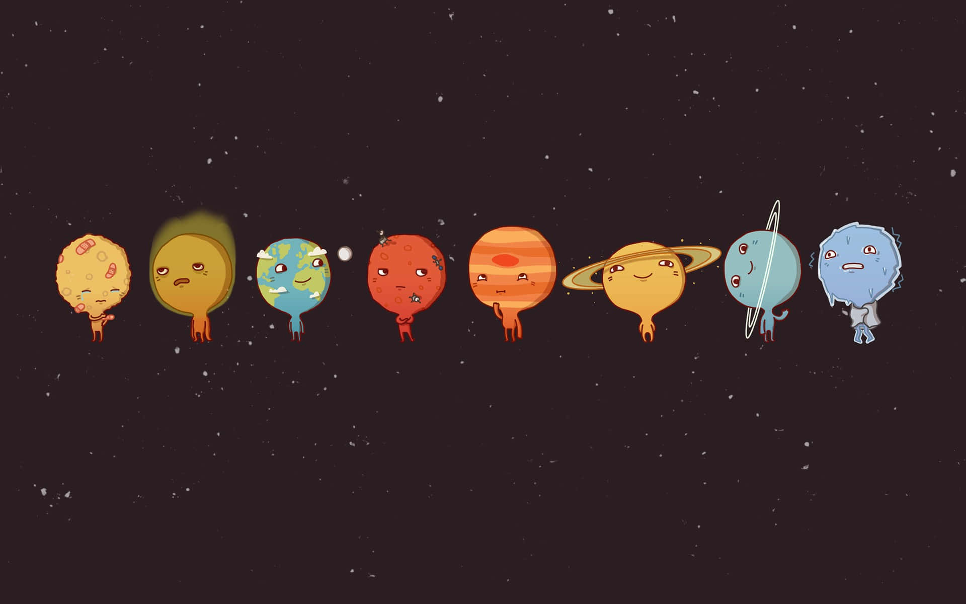 Cartoon Science, 1920 x 1200, cartoon planets, Full HD Desktop Wallpaper