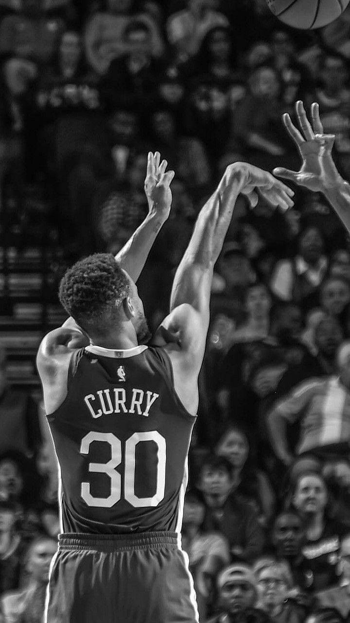 Stephen Curry, number 30, jump shot, SD Phone Wallpaper