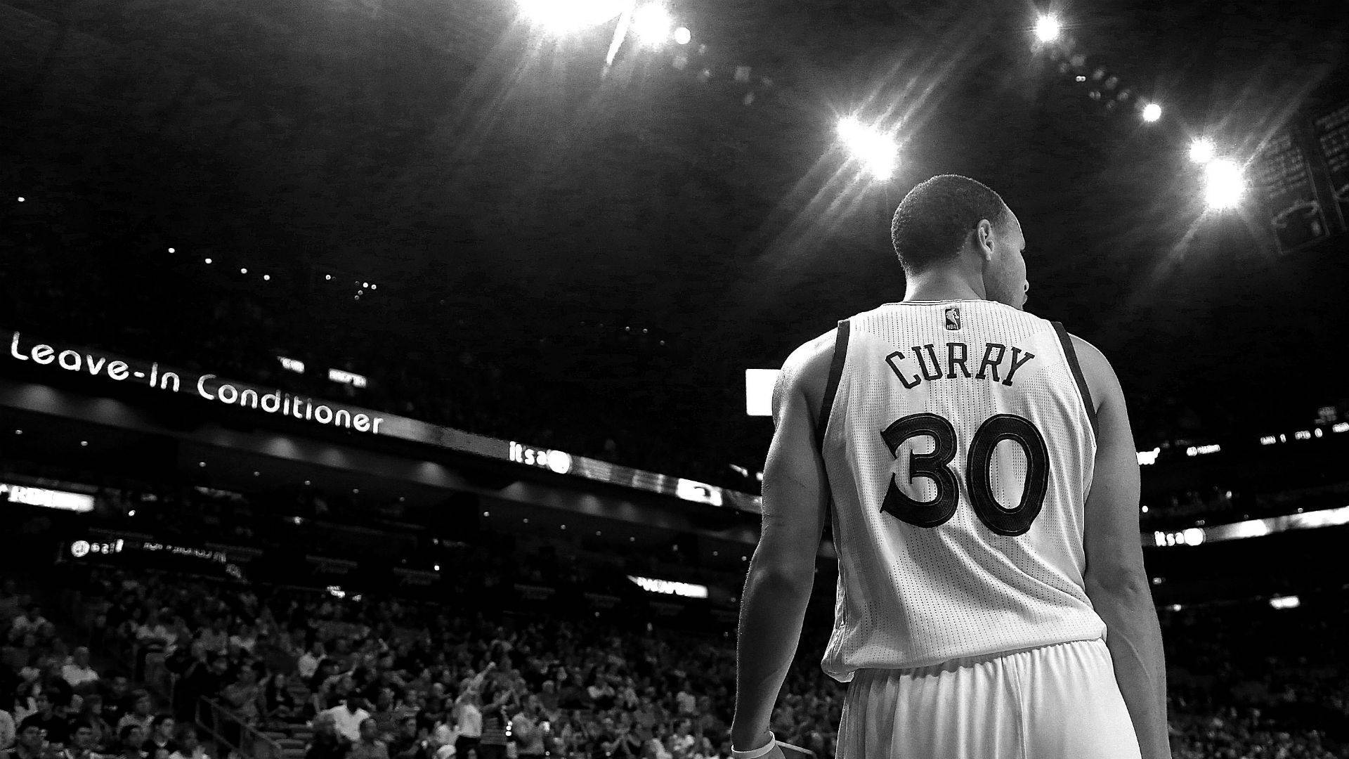Stephen Curry, jersey number 30, arena lights, Full HD Desktop Wallpaper