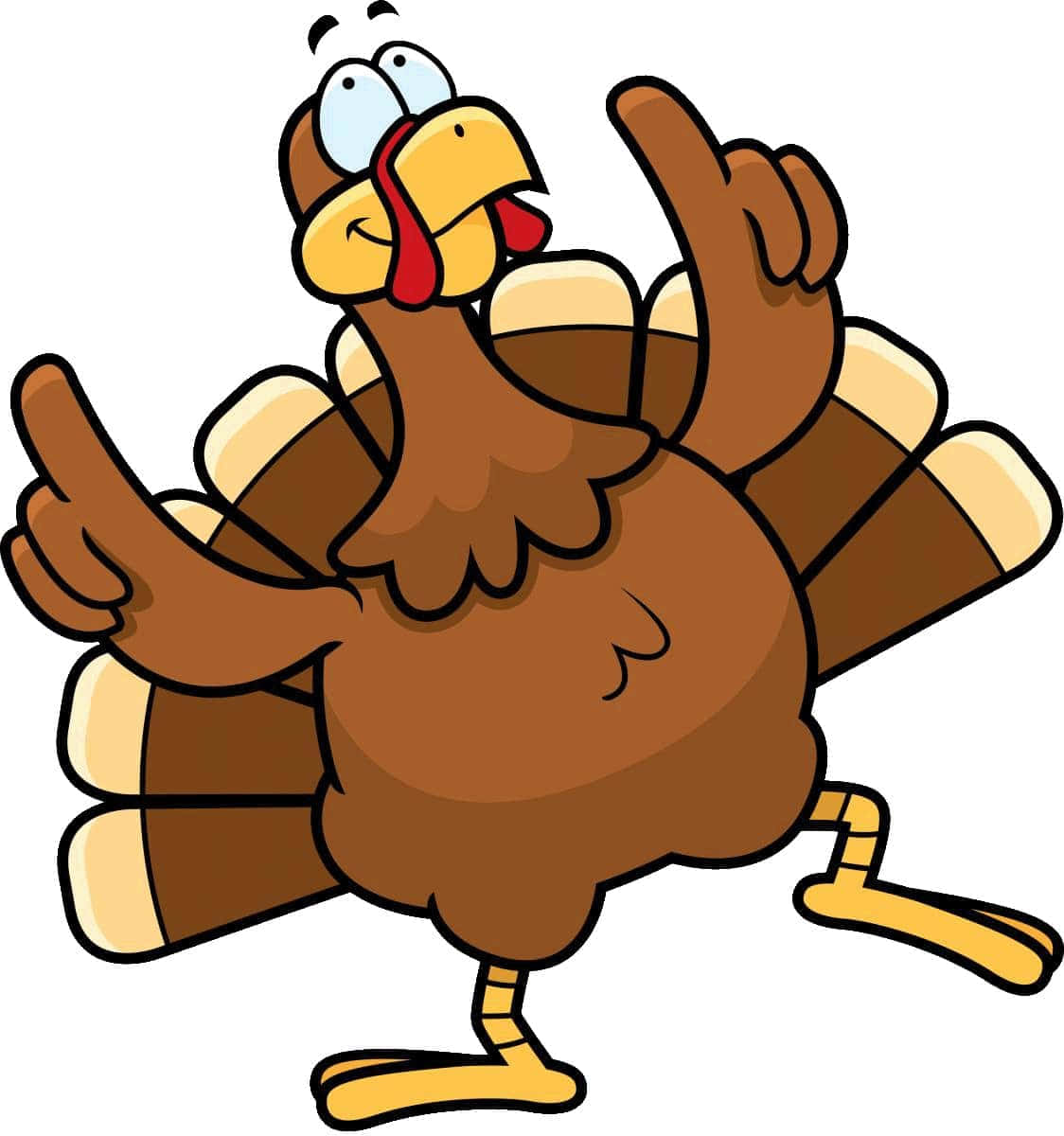 Cartoon Thanksgiving, turkey, red wattle, SD Phone Wallpaper