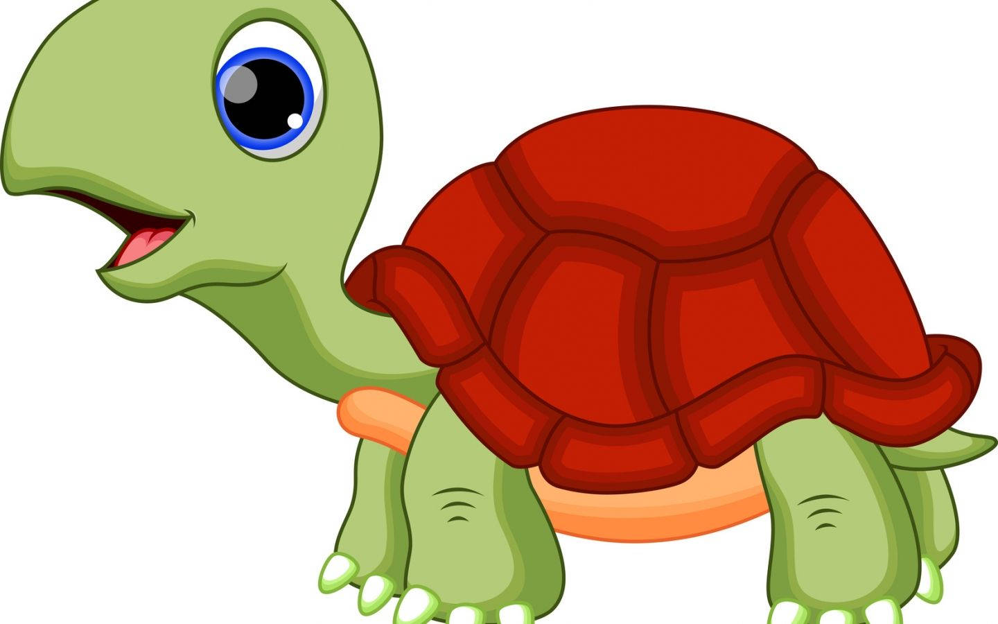 red shell, cartoon turtle, big blue eyes, HD Desktop Wallpaper