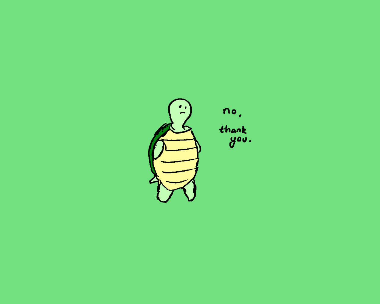 yellow striped cartoon turtle, striped shell, solid green background, HD Desktop Wallpaper