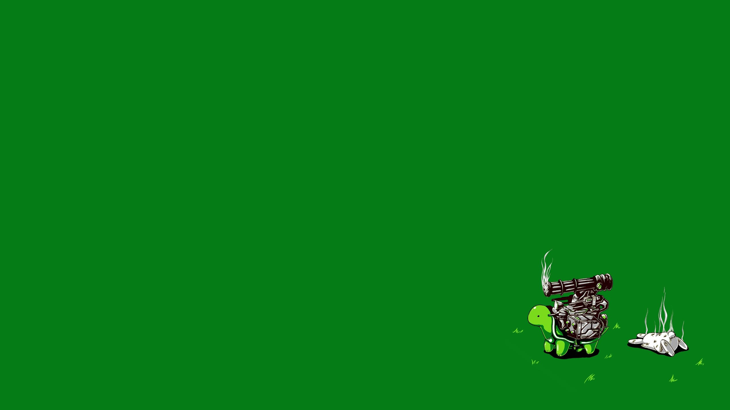 cartoon turtle, bunny, smoking engine, 2K Desktop Wallpaper