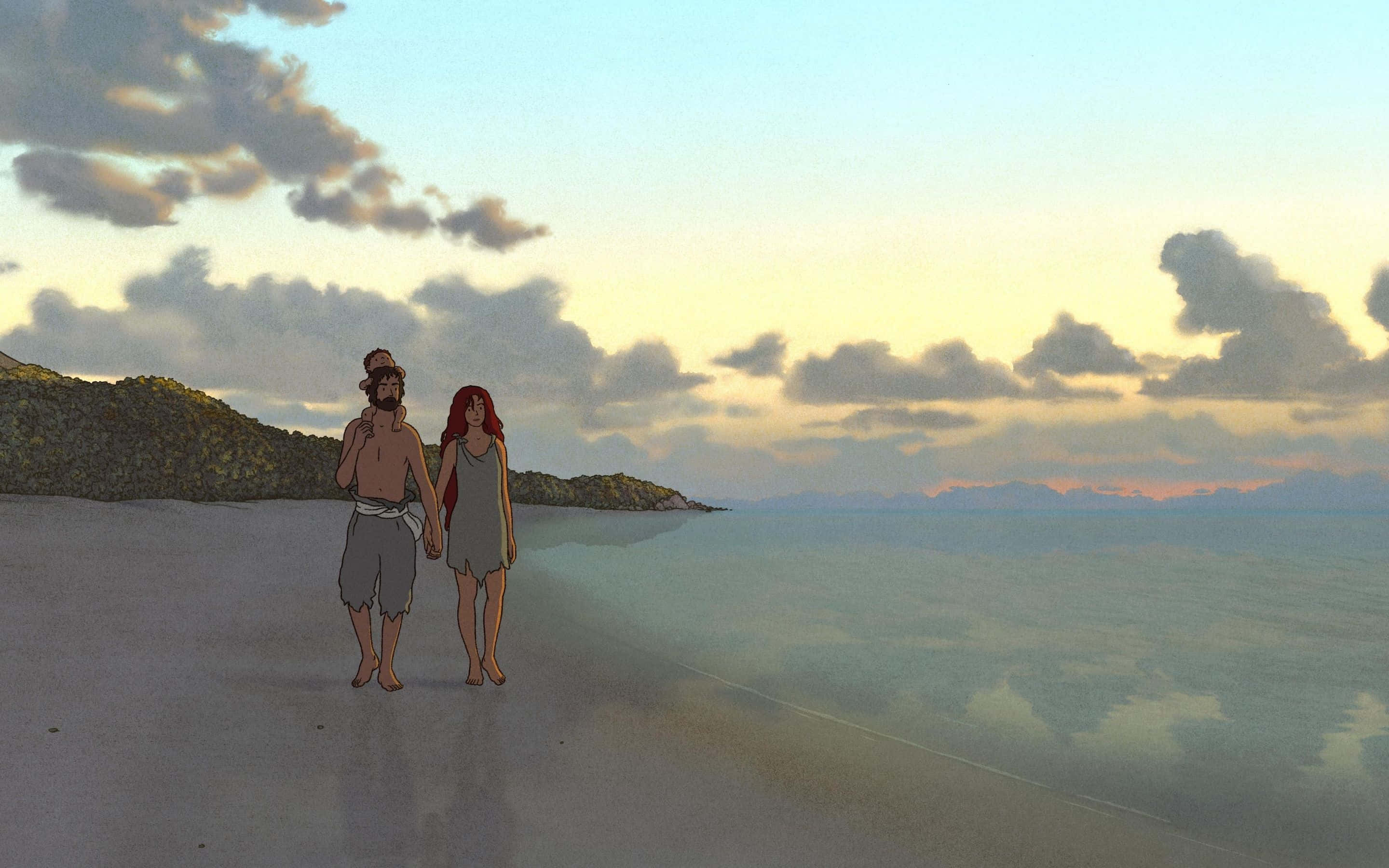 The Red Turtle, sunset, beach, 2K Desktop Wallpaper