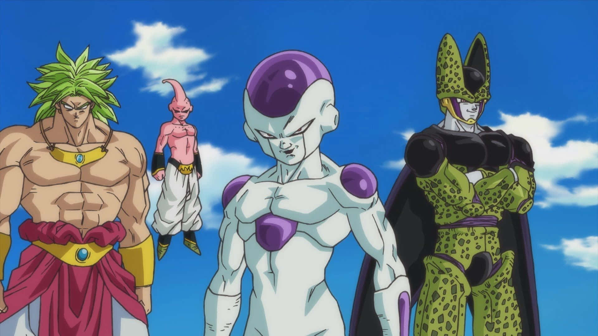 Cartoon Villains, anime villains, bright blue sky, Full HD Desktop Wallpaper