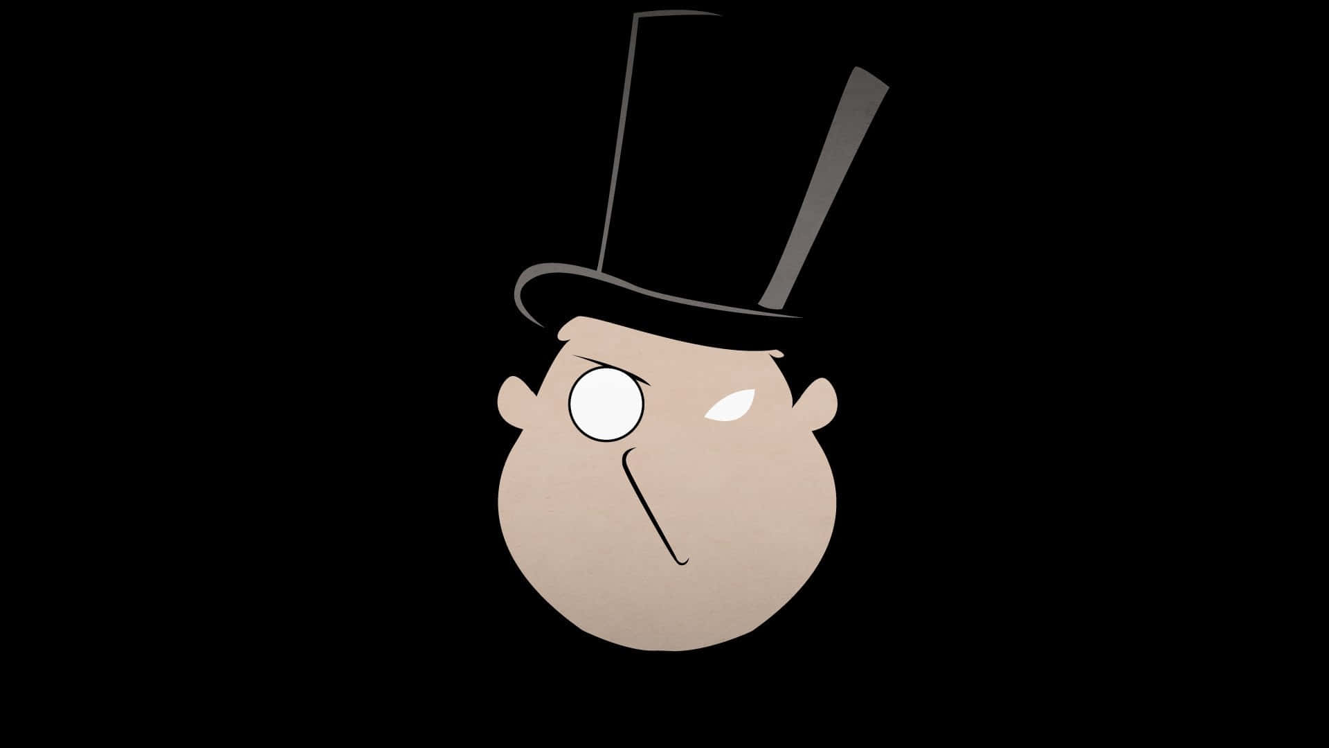 Cartoon Villains, top hat, one eye wide open, Full HD Desktop Wallpaper