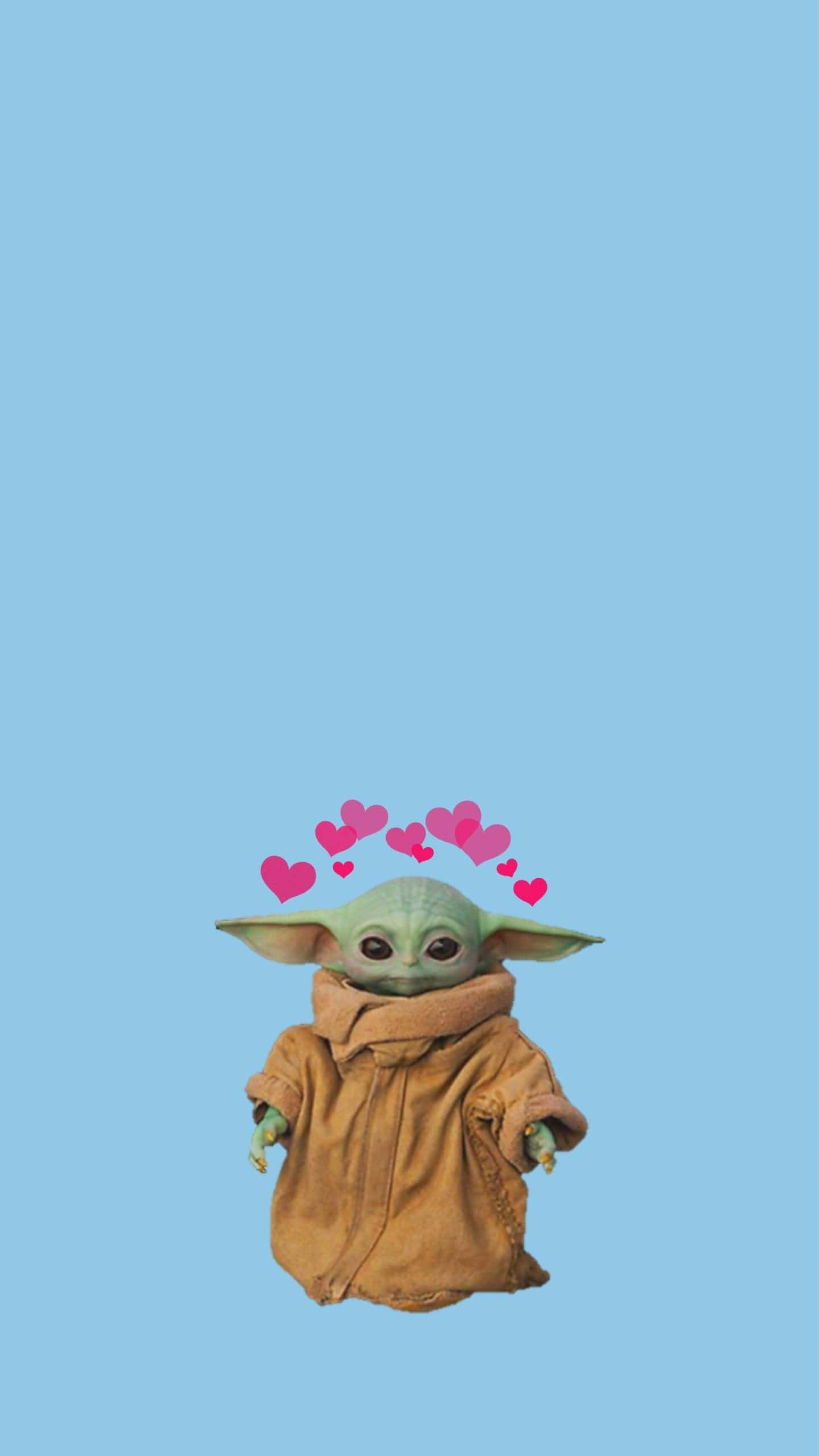Yoda, green-skinned, brown robe, 2K Phone Wallpaper