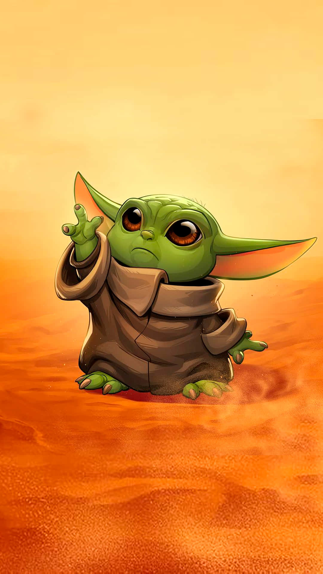 Cartoon Yoda, Yoda, green, Full HD Phone Wallpaper