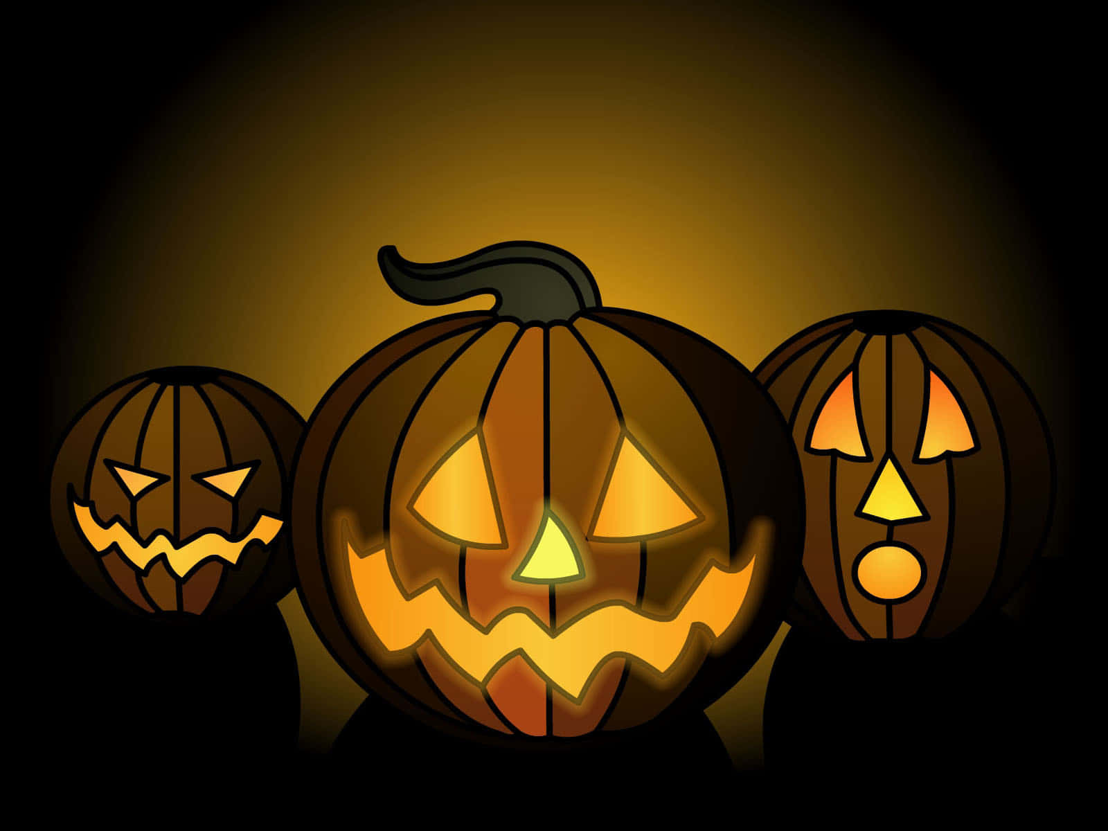 Halloween Macbook, jack-o'-lanterns, carved faces, HD Desktop Wallpaper