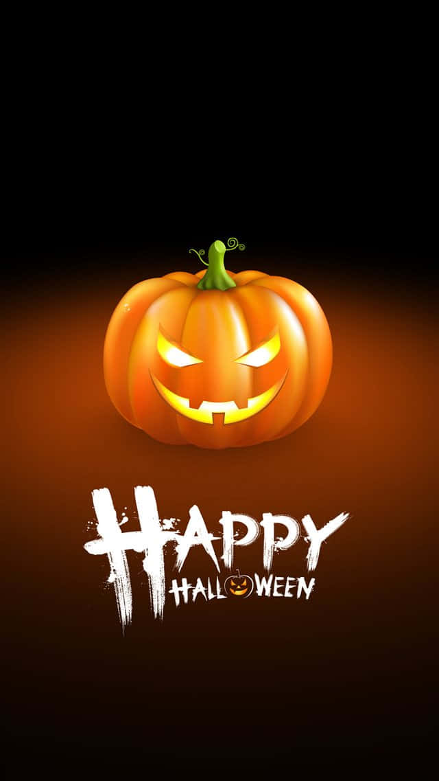 Carved Pumpkin, Happy Halloween, glowing jack-o'-lantern, SD Phone Wallpaper