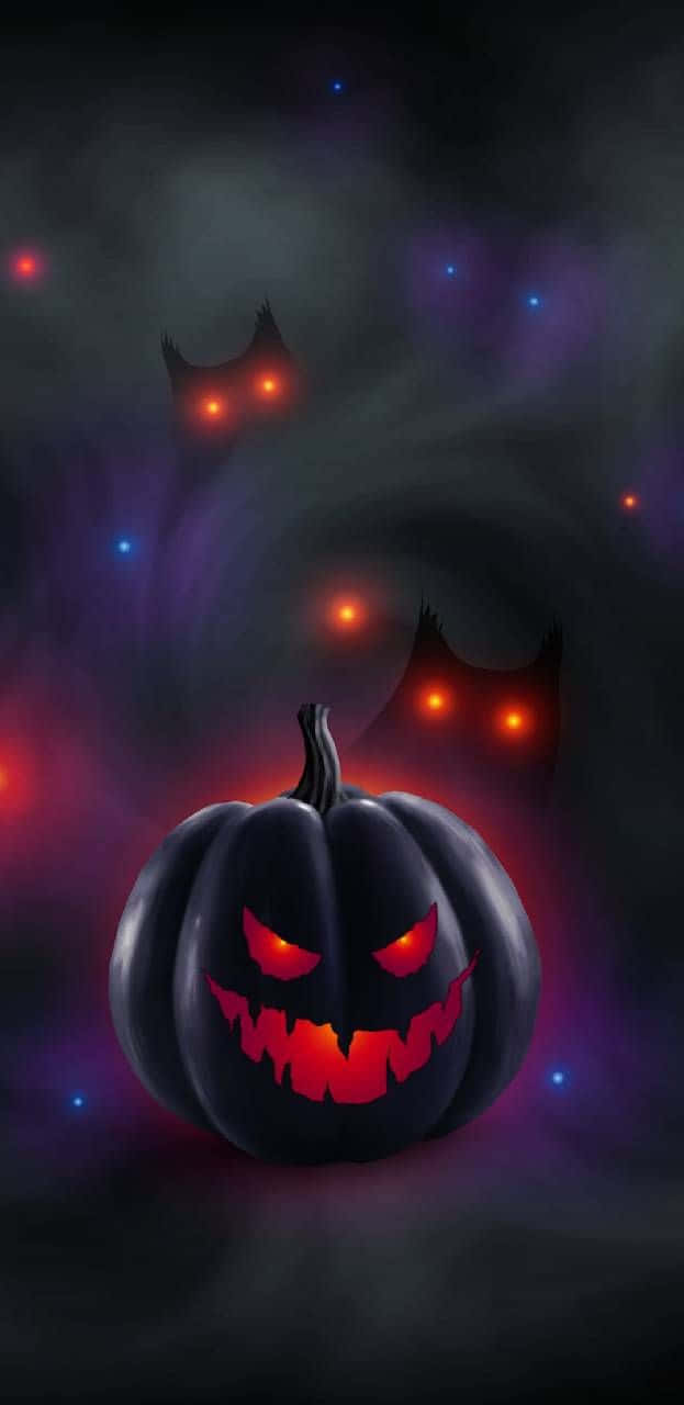 Carved Pumpkin, glowing jack-o-lantern, sinister grin, HD Phone Wallpaper