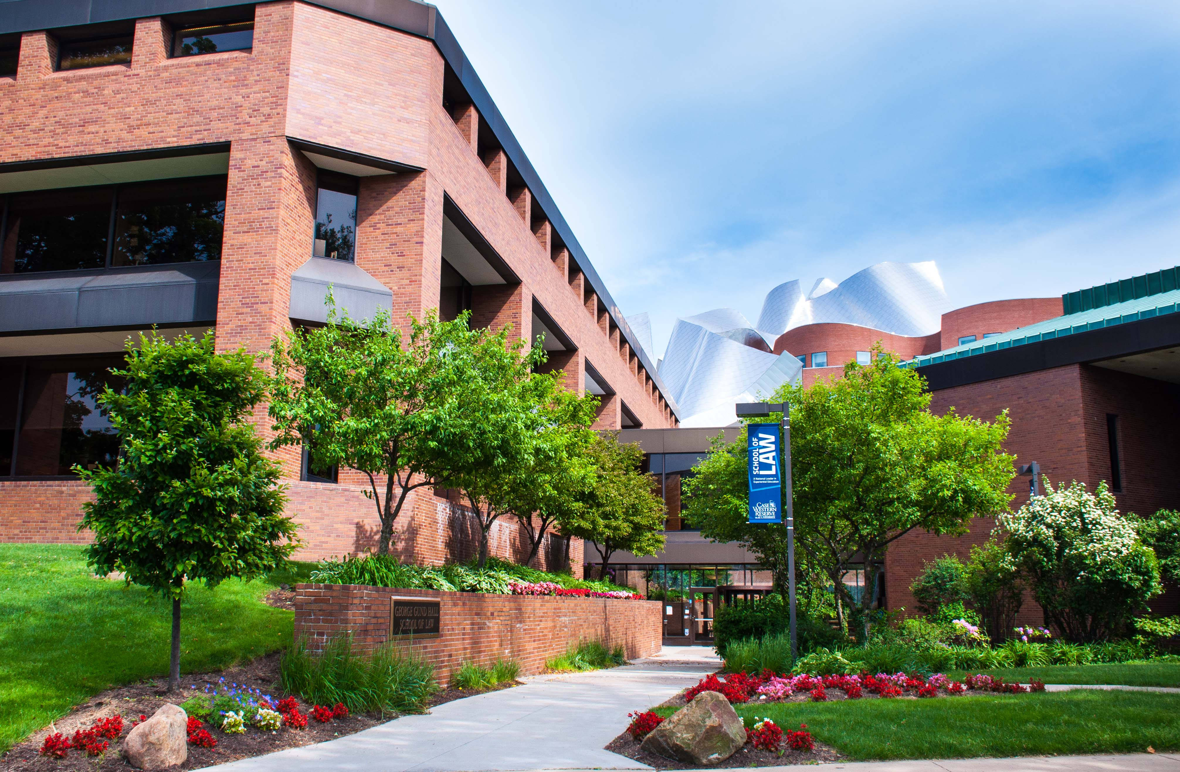 Case Western Reserve University, law school buildings, modern brick building, 4K Desktop Wallpaper