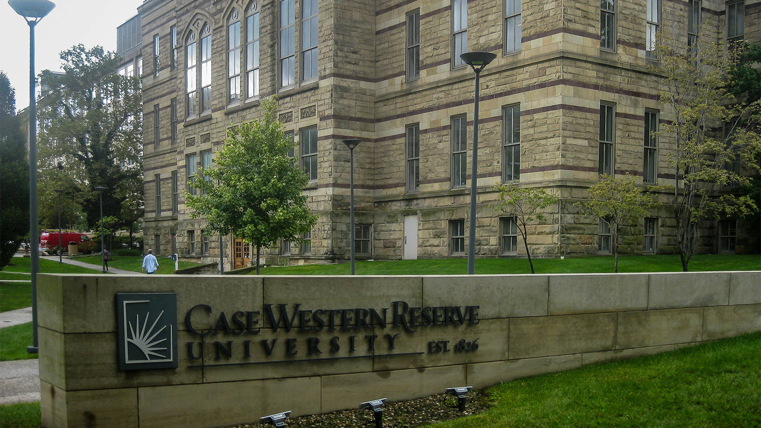 Case Western Reserve University, stone university building, arched windows, HD Desktop Wallpaper