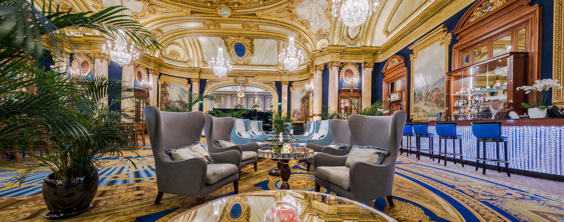Casino De Monte Carlo, marble, gold, HD Desktop Wallpaper
