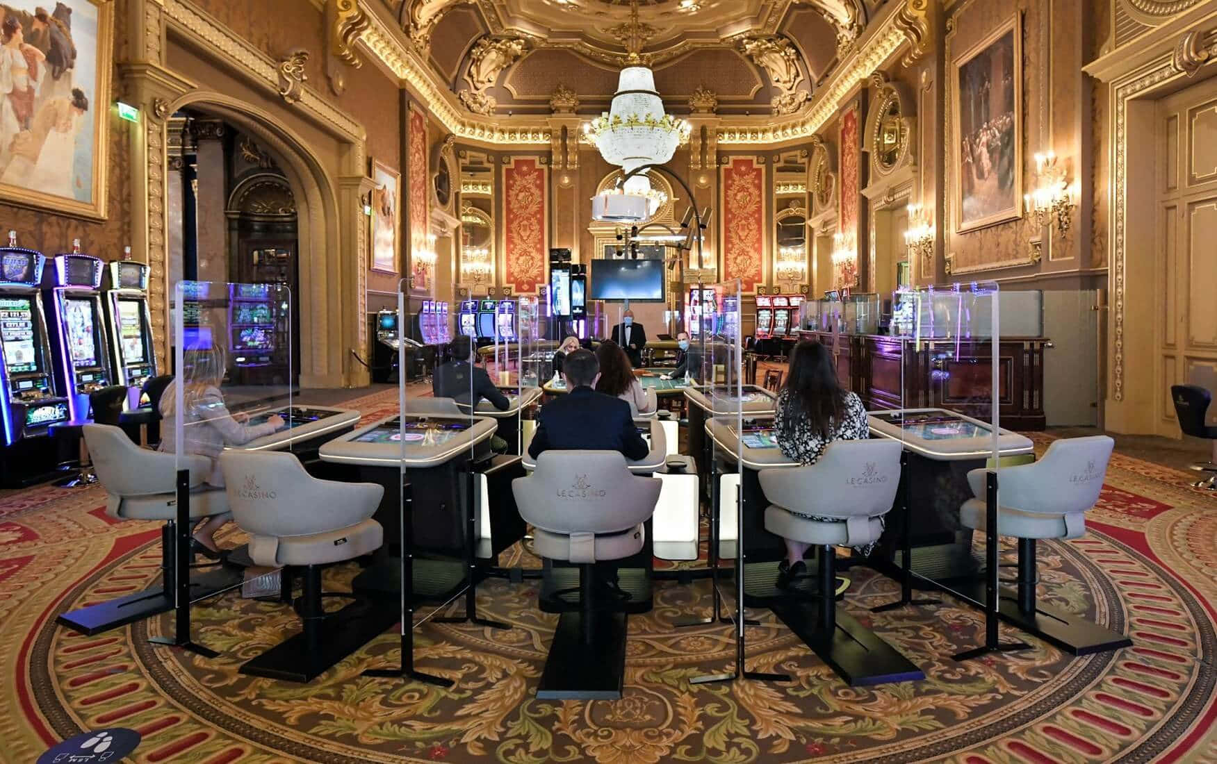 Casino De Monte Carlo, ornate gold decor, gaming tables, HD Desktop Wallpaper