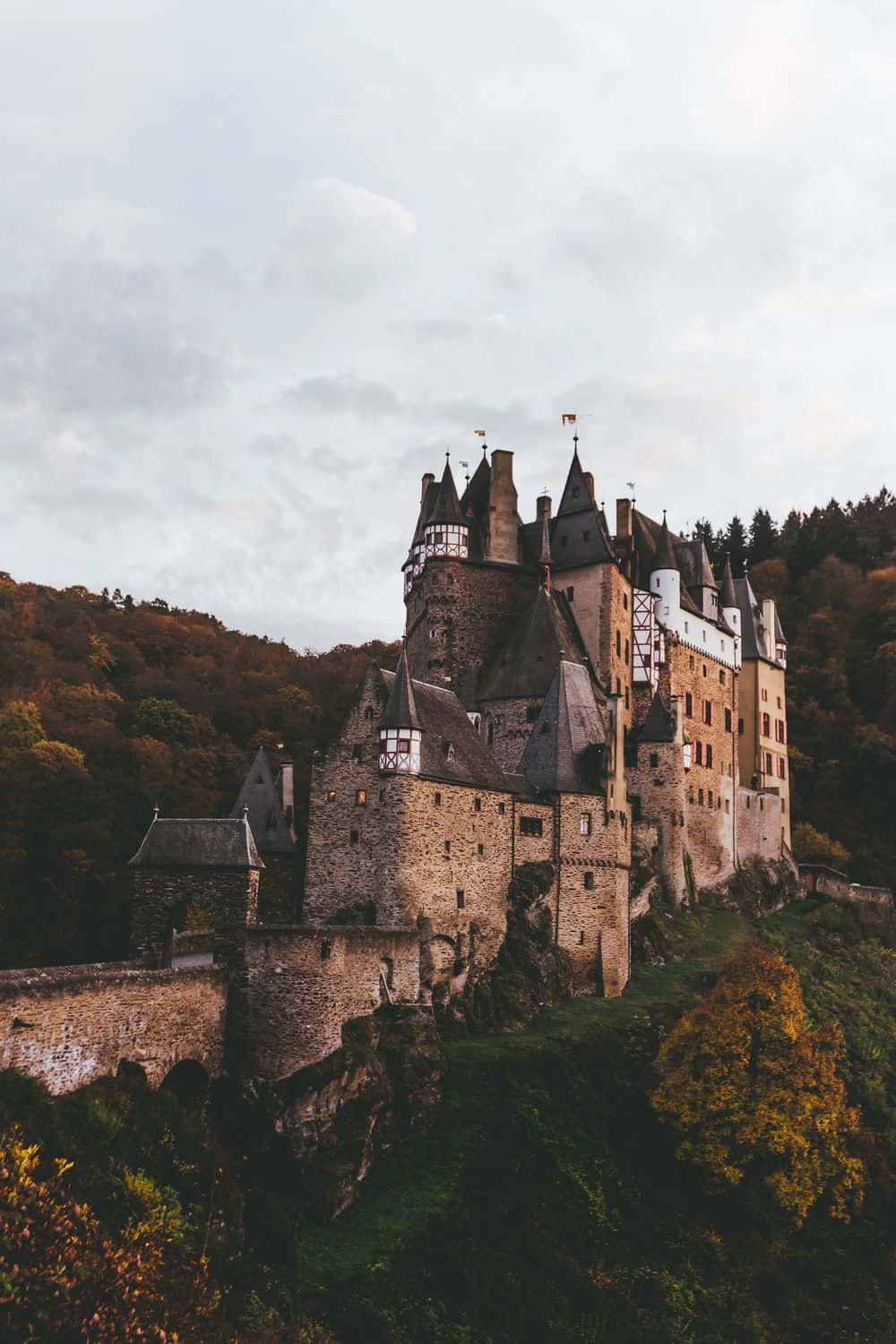 Castle Aesthetic, medieval castle, rocky cliffside, HD Phone Wallpaper
