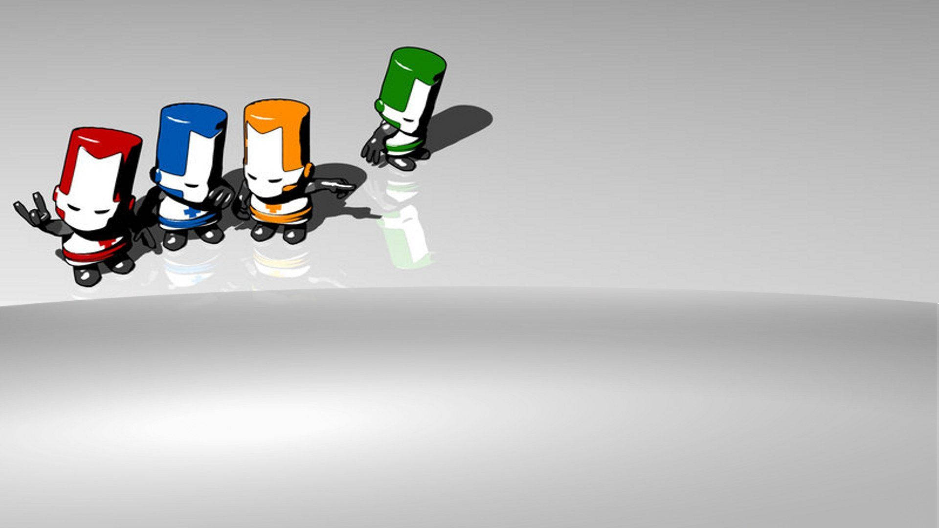Castle Crashers, minimalist, roller skates, Full HD Desktop Wallpaper