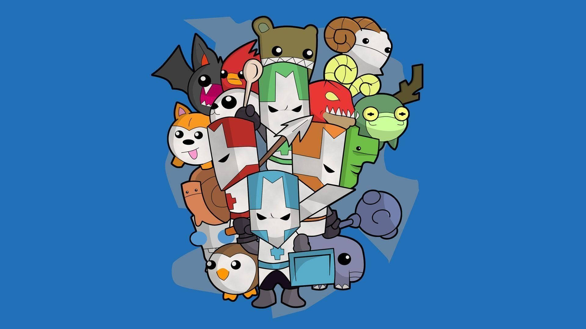 Castle Crashers, knights, animal orbs, Full HD Desktop Wallpaper