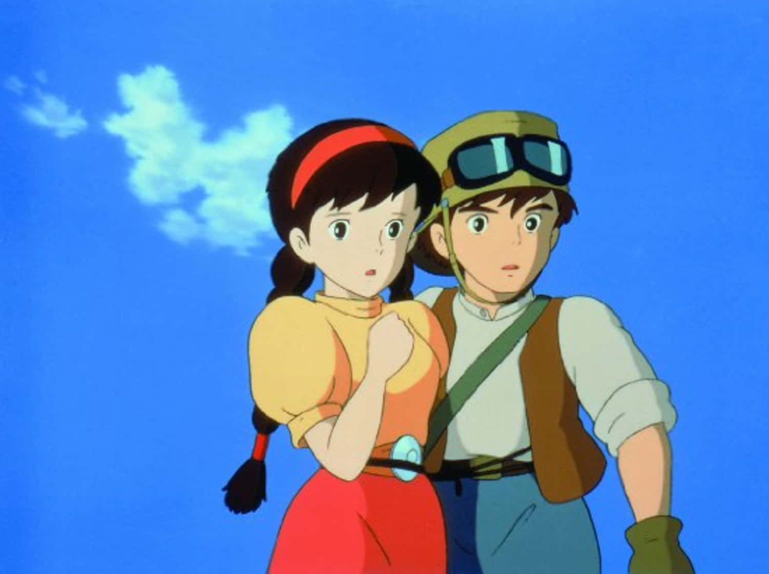 Castle In The Sky, anime characters, pilot gear, HD Desktop Wallpaper