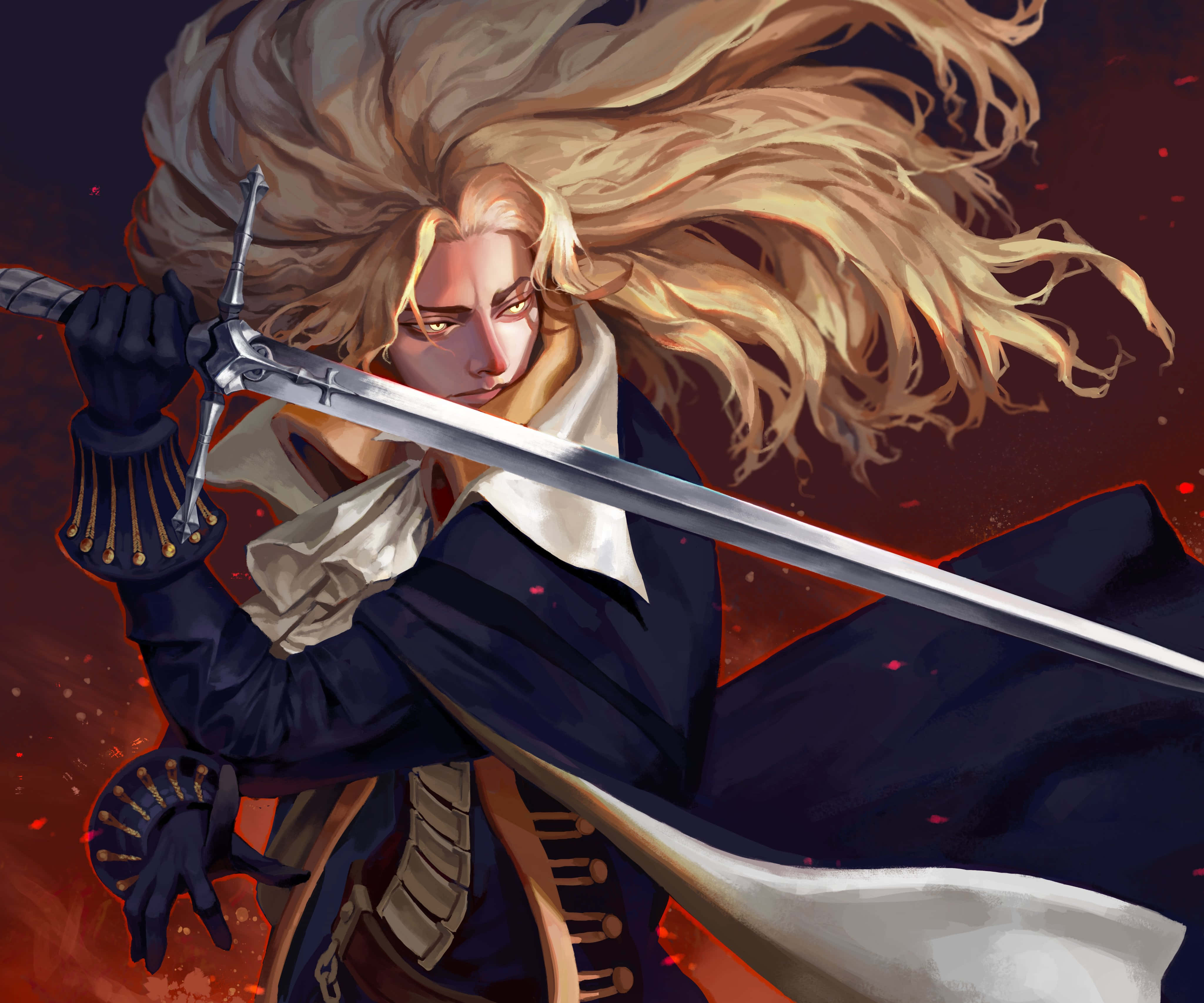 Alucard, sword, Castlevania, 4K Desktop Wallpaper
