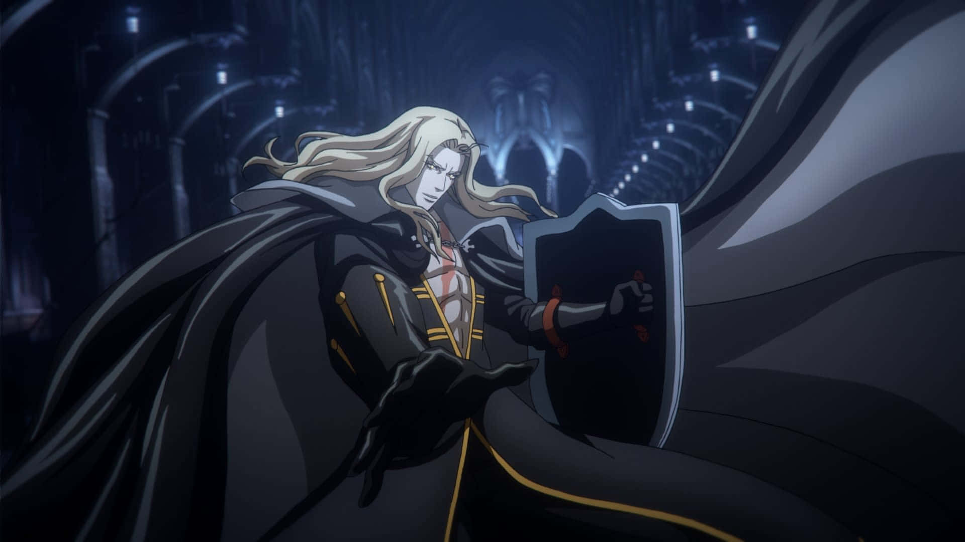 Castlevania, Alucard, black cape, Full HD Desktop Wallpaper