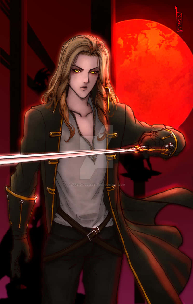 Alucard, Castlevania, anime, SD Phone Wallpaper