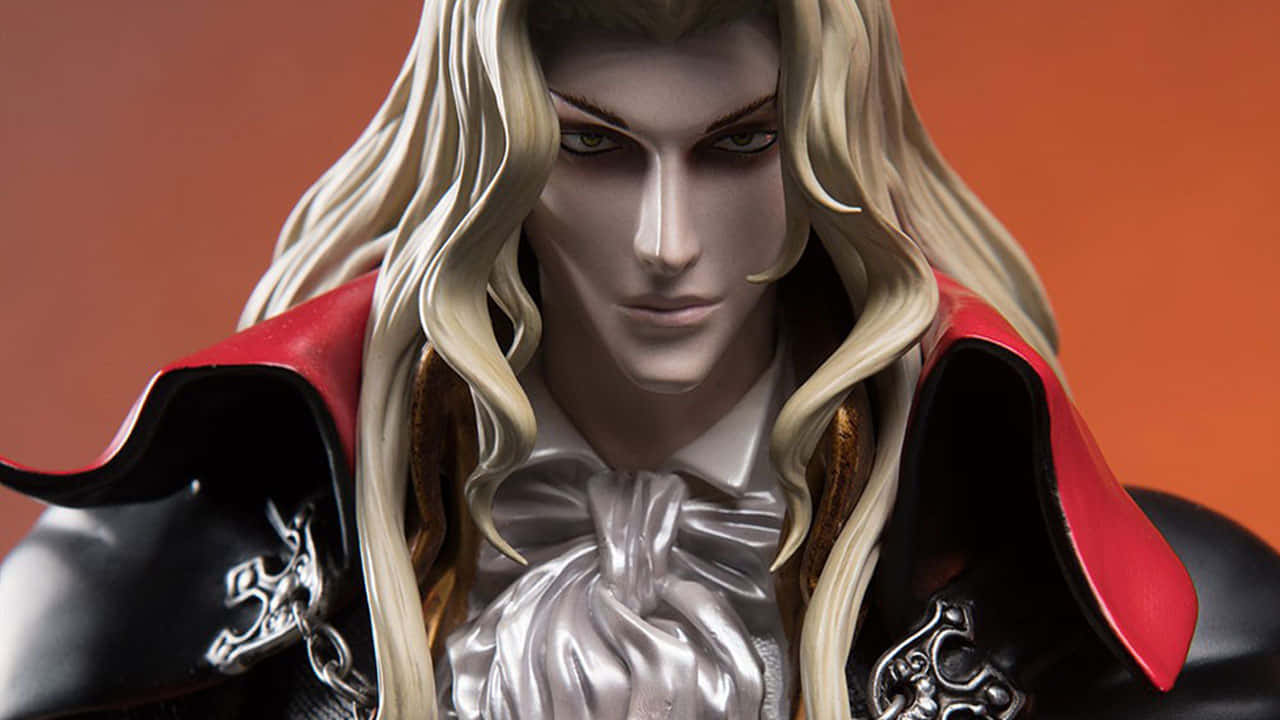 Castlevania Alucard, red cape, silver ruffled collar, HD Desktop Wallpaper
