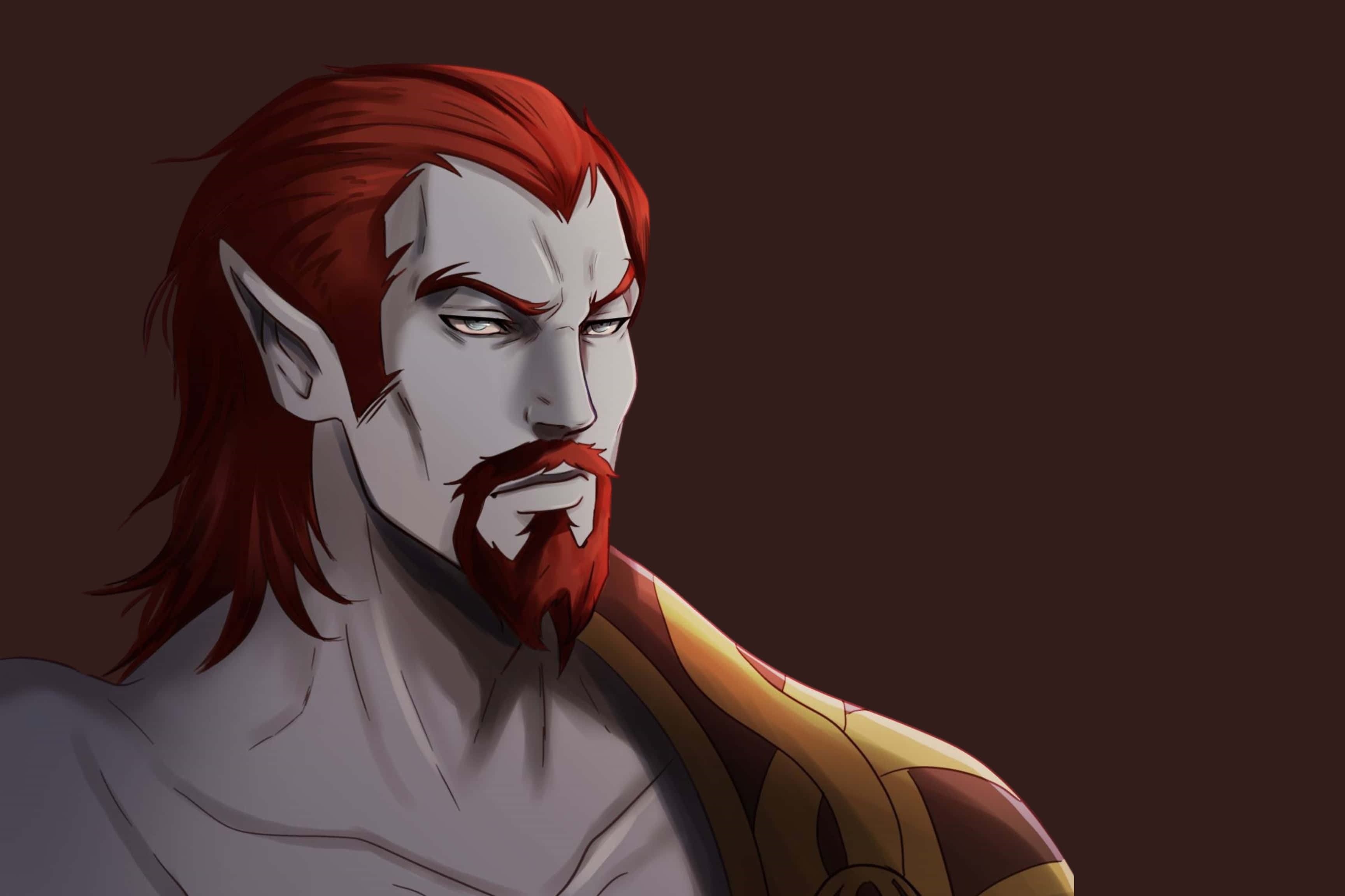Castlevania Godbrand, elf, red hair, 2K Desktop Wallpaper