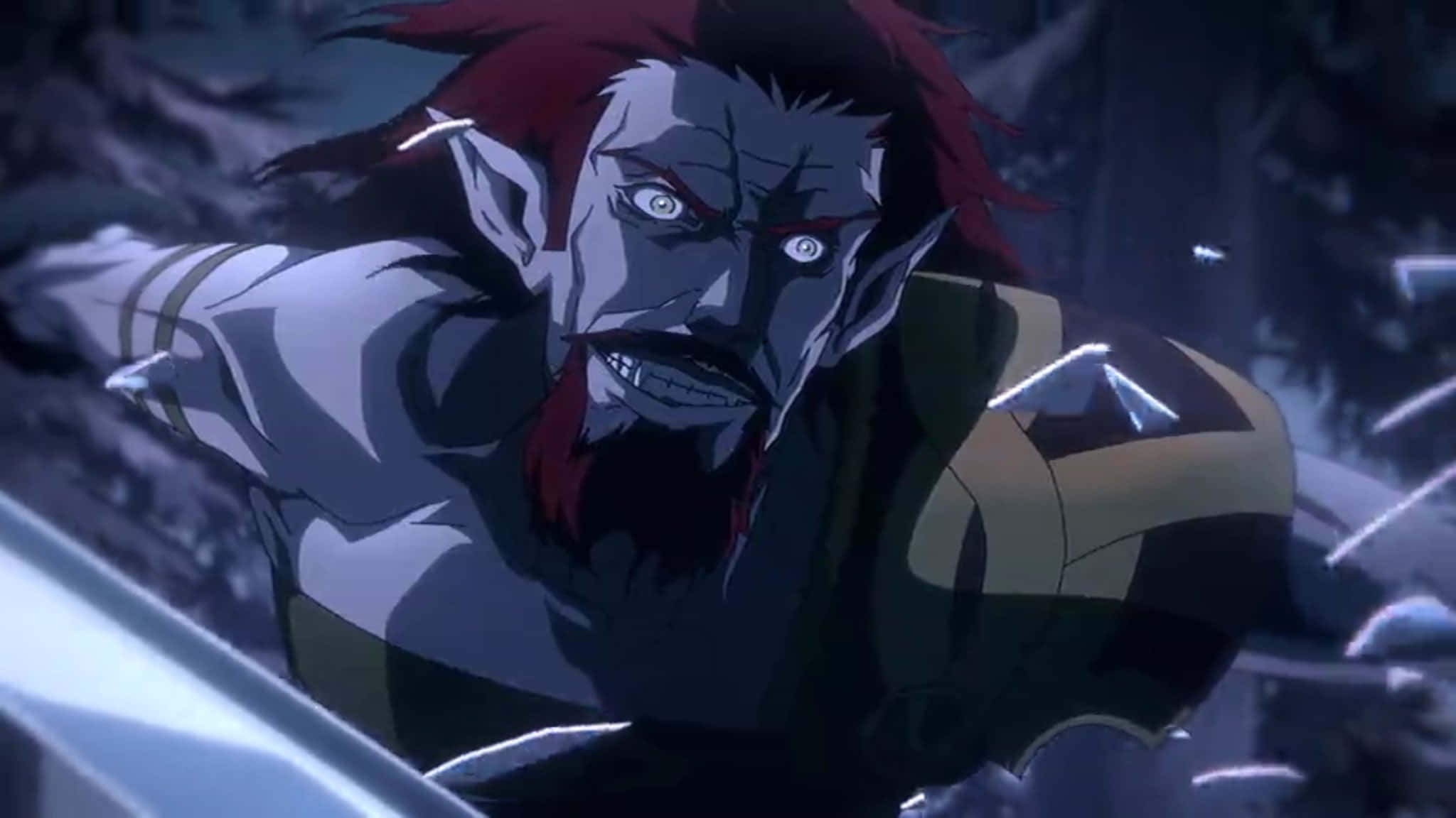 Castlevania Godbrand, elf warrior, red hair, Full HD Desktop Wallpaper