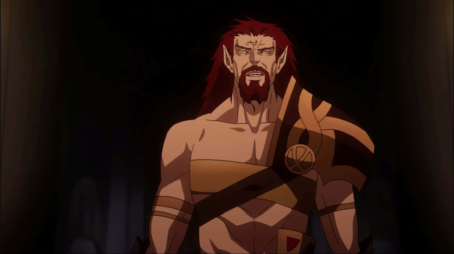 Castlevania Godbrand, red-haired animated warrior, beard, Full HD Desktop Wallpaper