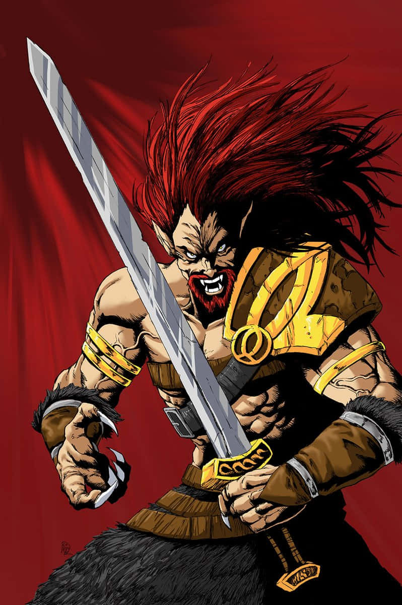 Godbrand, Castlevania, red-haired warrior, SD Phone Wallpaper