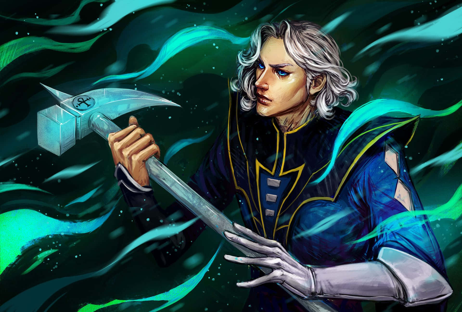 Hector, Castlevania, silver-haired warrior, Full HD Desktop Wallpaper
