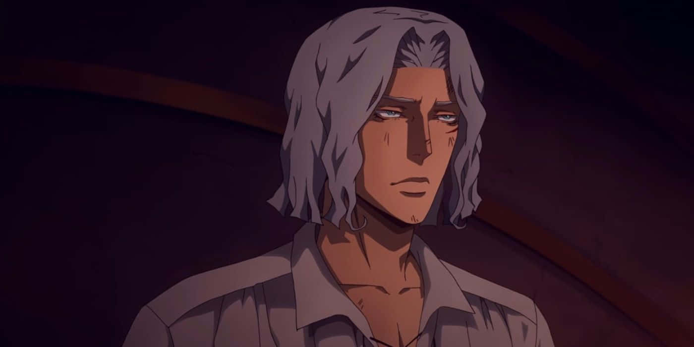 Castlevania Hector, silver hair, collared shirt, HD Desktop Wallpaper