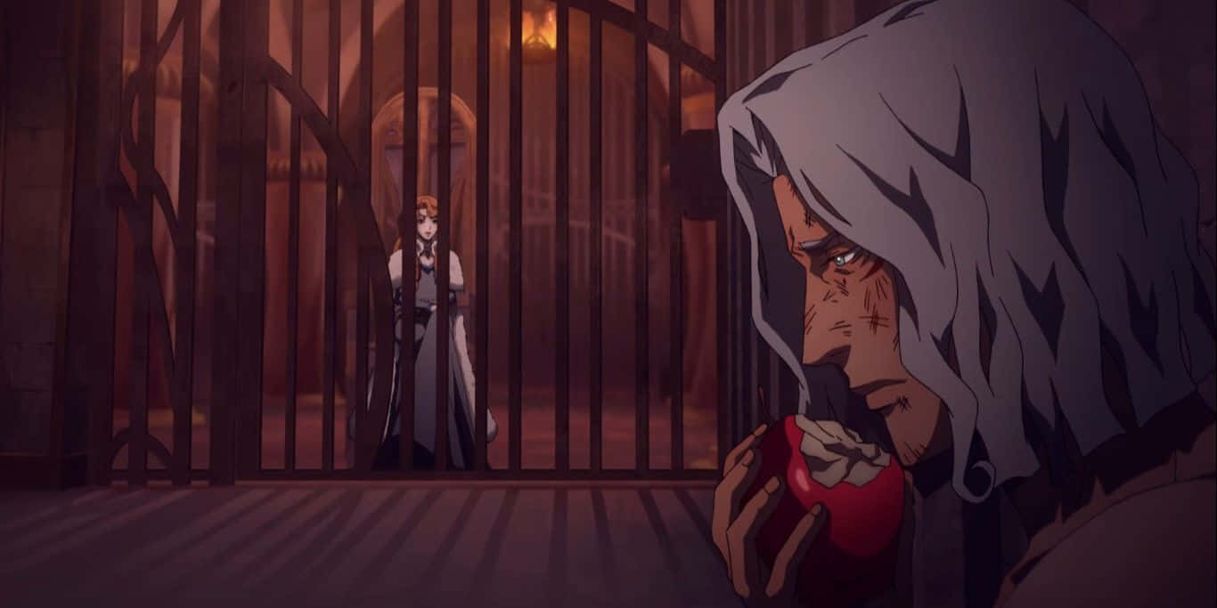 Castlevania Hector, hooded figure, red apple, HD Desktop Wallpaper