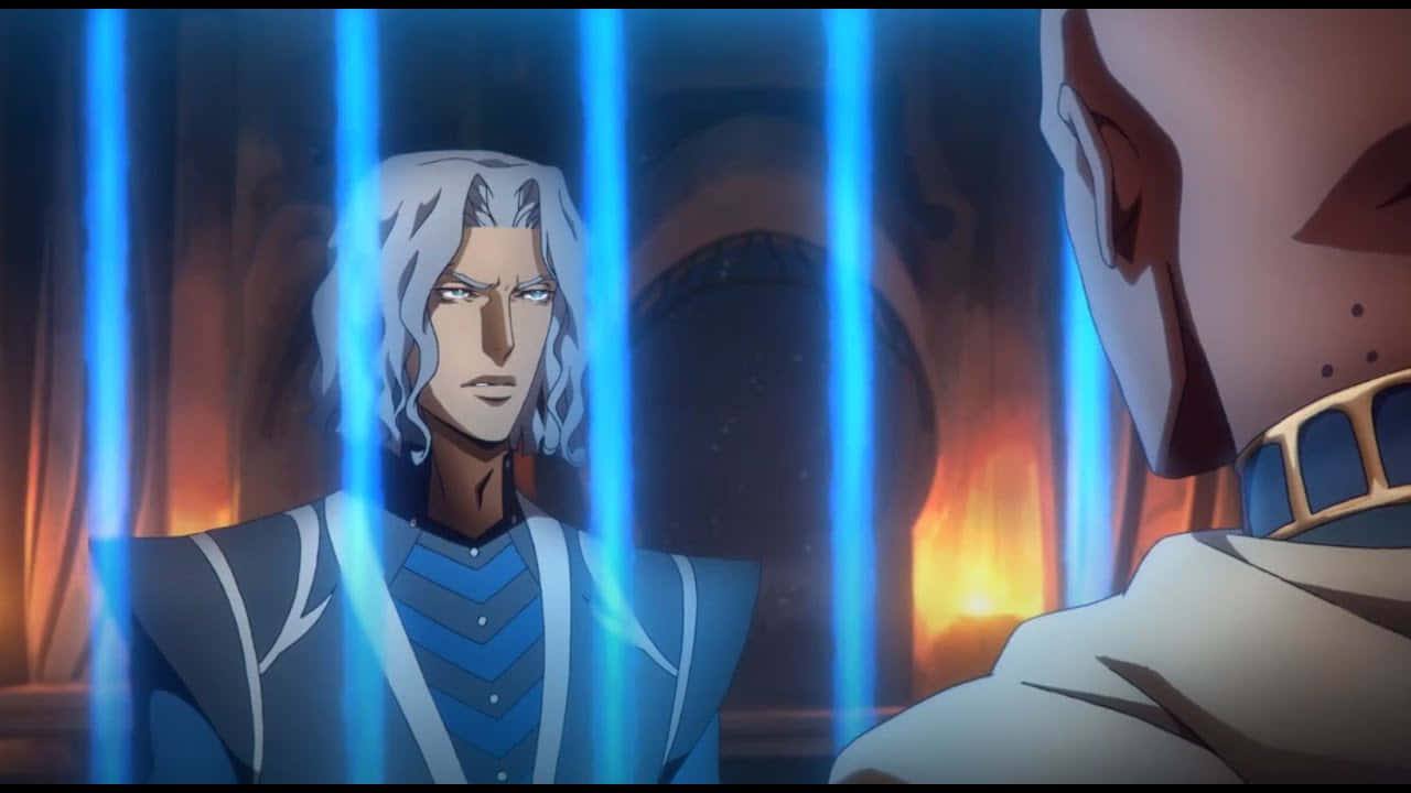 Castlevania Hector, silver-haired anime man, blue armor, HD Desktop Wallpaper