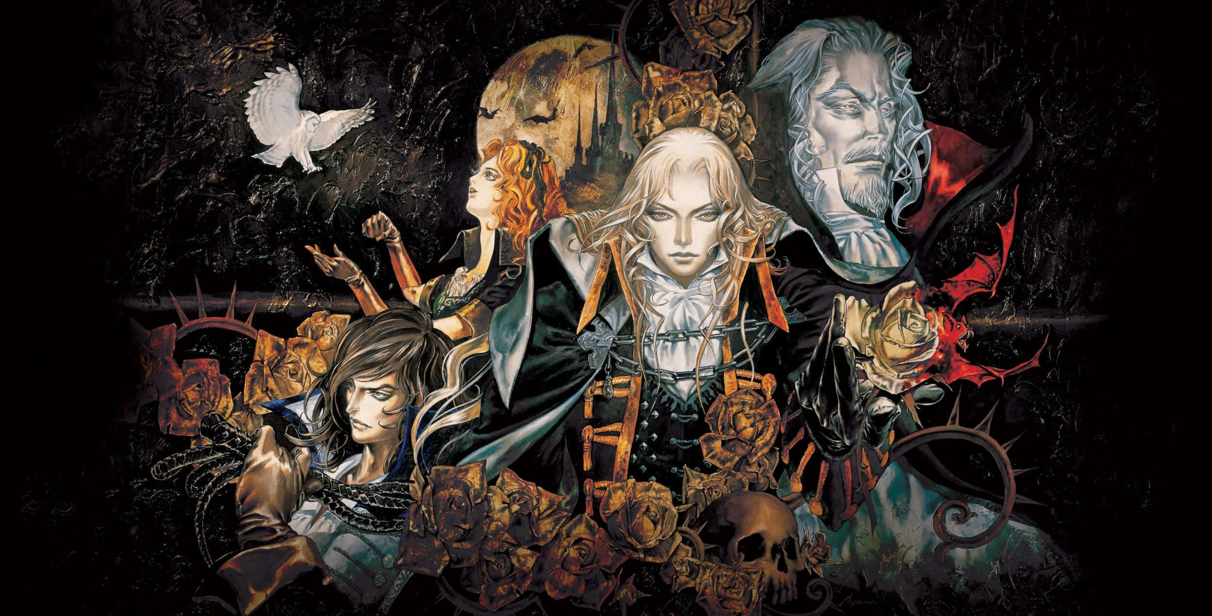 Castlevania Netflix, gothic, roses, Full HD Desktop Wallpaper